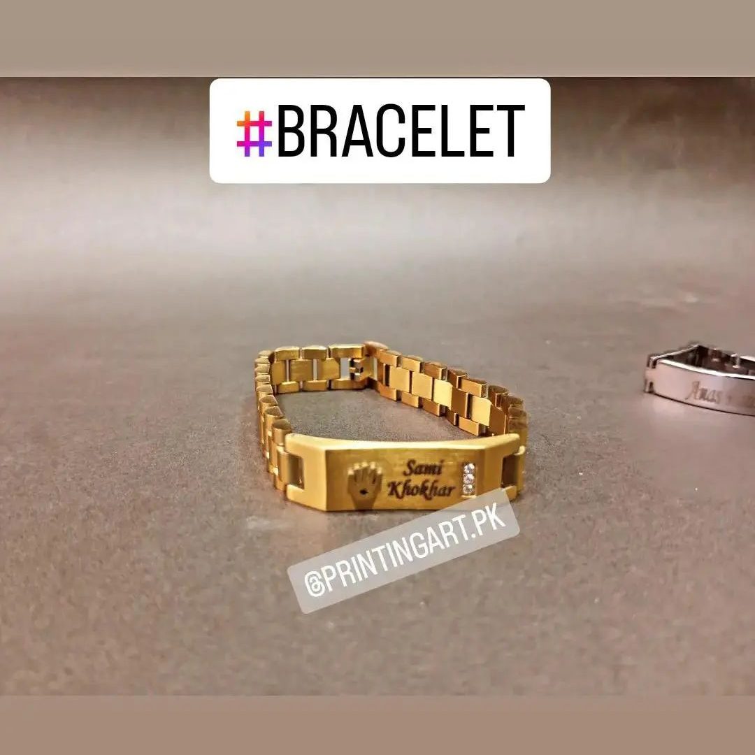 Engraved Plate Bracelet