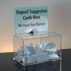 Customized Acrylic suggestion Box